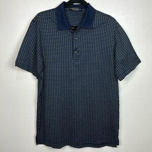 CARNOUSTIE Cotton Geo Pattern Short Sleeve Polo Shirt Size M